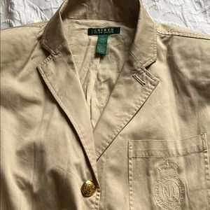 Ralph Lauren Beige Jacket with Gold Buttons